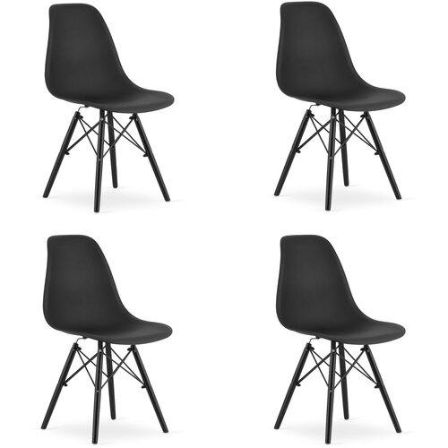 Brandless OSAKA stol črn / noge črne x 4, (22030604) Slike