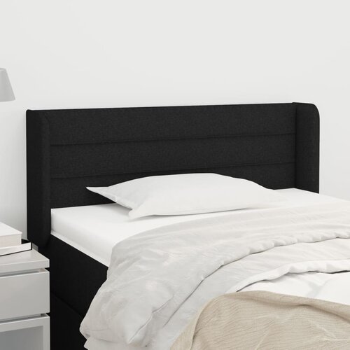 vidaXL Uzglavlje s ušima crni 83x16x78/88 cm od tkanine Cijene