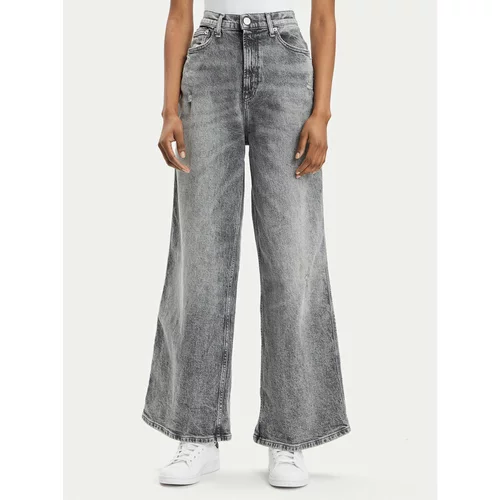 Tommy Jeans Jeans hlače Claire DW0DW17607 Siva Wide Leg