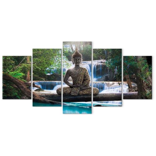  Slika - Buddha and waterfall 225x112.5 Na talijanskom platnu Cene