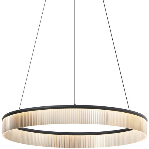 QAZQA Moderna viseča svetilka črna 78cm vklj. LED s 3-stopenjskim zatemnjevanjem - Anello Chandelier Cene