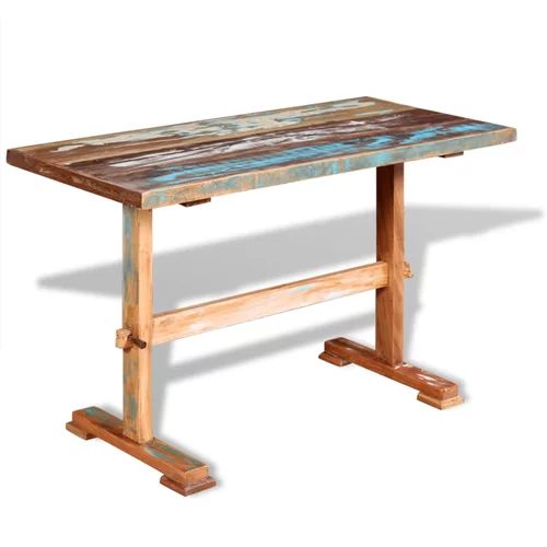  Jedilna miza s podnožjem trden predelan les 120x58x78 cm