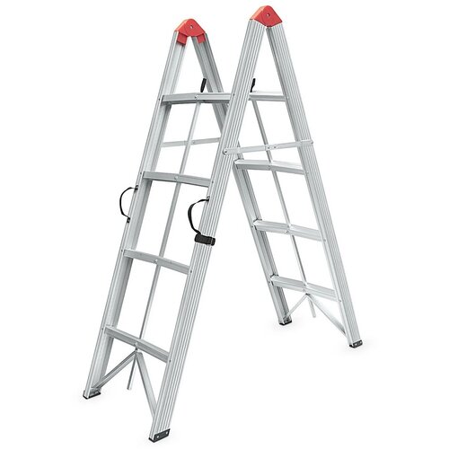 SuperStep Duple Sklopive &Scaron;tapne Alu Merdevine 2x4 158cm Cene