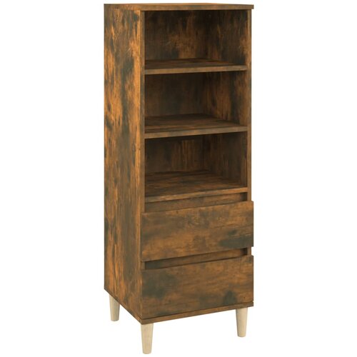 Maison Chic Visoka omara - Komoda - Predalnik Dimljeni hrast 40x36x110 cm inženirski les, (21720115) Slike