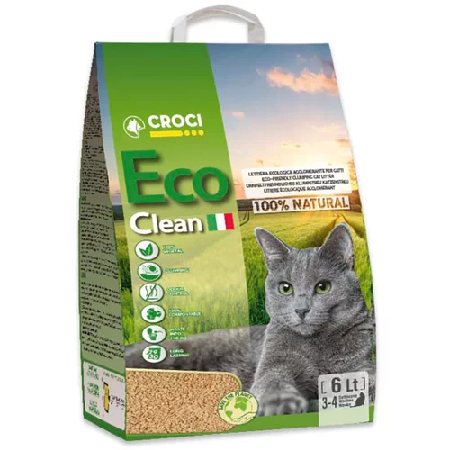 Croci Eco Clean mačji pesek - Varčno pakiranje: 2 x 6 l (pribl. 4,8 kg)