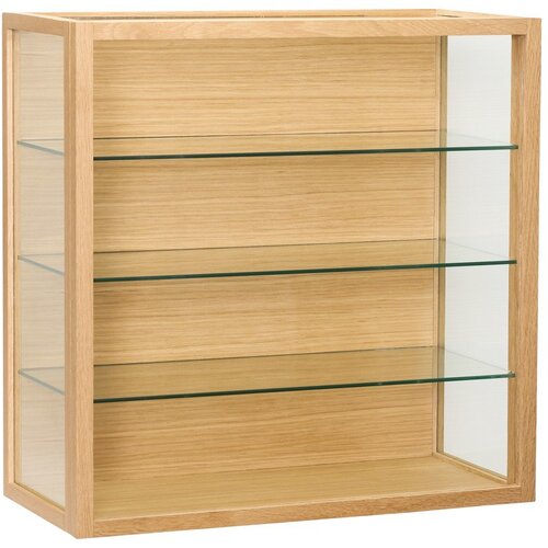 H&amp;uuml;bsch Stenska vitrina v hrastovem dekorju v naravni barvi 60x60x27 cm Poetic &amp;ndash; Slike