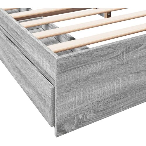 vidaXL Posteljni okvir s predali siva sonoma 180x200 cm inženirski les Cene