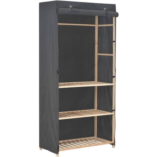  Garderobna omara 3-nadstropna 79x40x170 cm sivo blago Cene