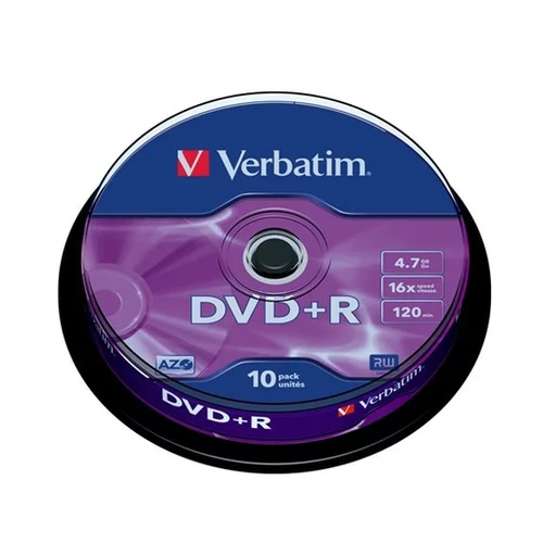 Verbatim DVD + R disk 4,7 GB 16x, (AZO) 10 kos