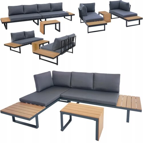 Jumi Garden Modularna vrtna garnitura - 2 kavča, miza, (22065350) Slike