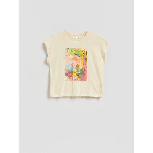 Reserved Majica kratkih raglan rukava - boja kože Cene