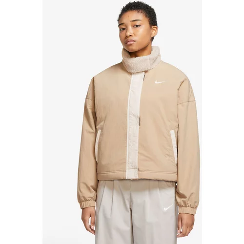 Nike Sportswear Essential Women's Woven Fleece-Lined Jacket Hemp/ Sanddrift/ White
