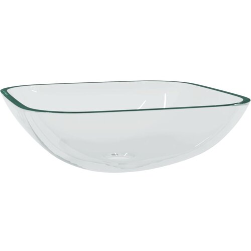 Maison Chic Stekleni Umivalnik - Kopalna umivalnik - Lavabo 42x42x14 cm prozoren, (21684628) Cene