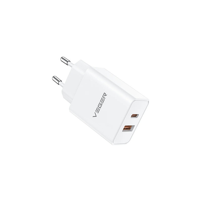 Veger VLS302U 2-portni punjač, USB-A/USB-C, QC3.0/PD3.0, bijel Cijene