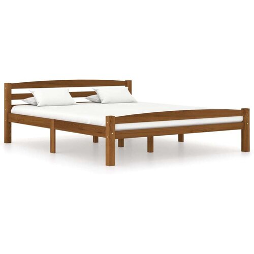  Posteljni okvir medeno rjav iz trdne borovine 160x200 cm, (20646009) Slike