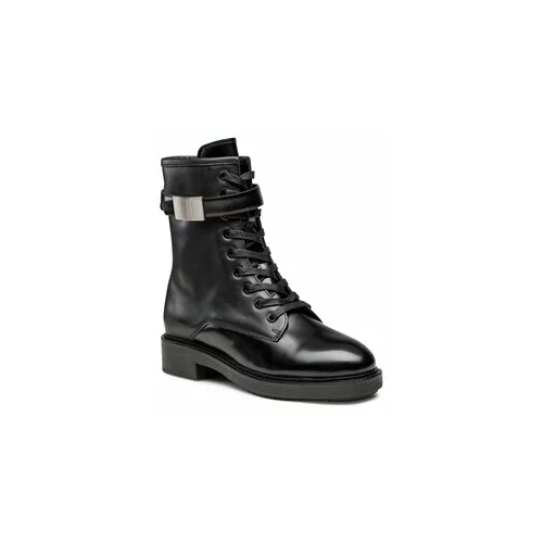Calvin Klein Škornji Combat Boot W/Hw HW0HW01360 Črna