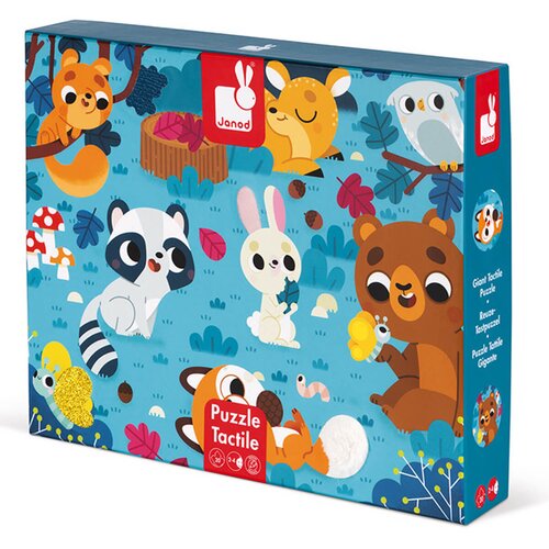Janod Tactile Puzzle puzzle Forest Animals 2 y+ 20 kom Slike