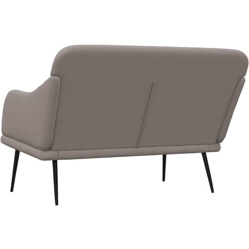  Klupa smeđesiva 110 x 76 x 80 cm od tkanine Slike