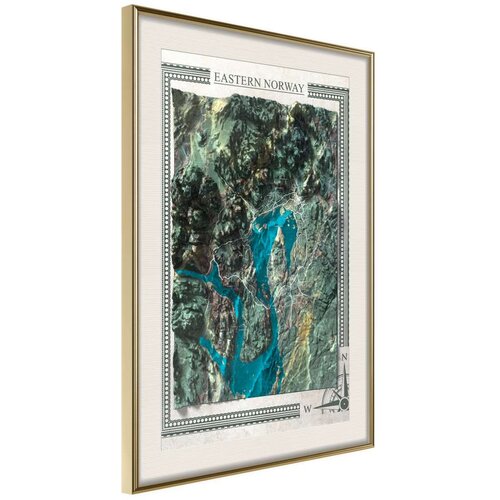  Poster - Raised Relief Map: Eastern Norway 30x45 Slike