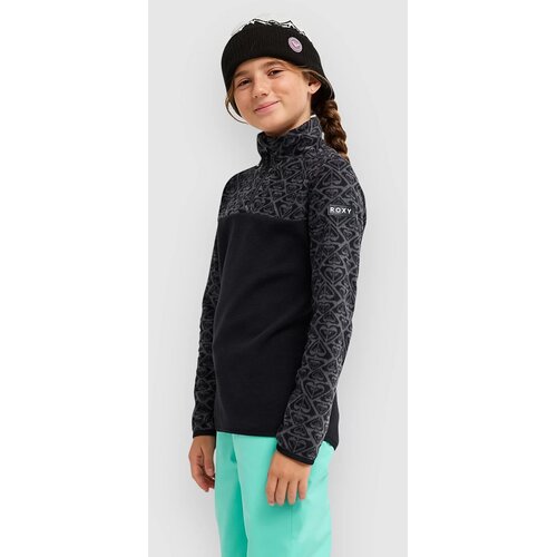 Roxy Whitecamp Half Zip Kids Pulover true black gram tonal Cene