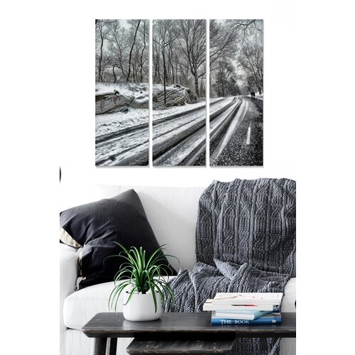Wallity MDF142894 multicolor decorative mdf painting (3 pieces) Slike