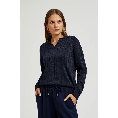 Marisse Women's Sweater Z-Sw-4558 Navy Cene