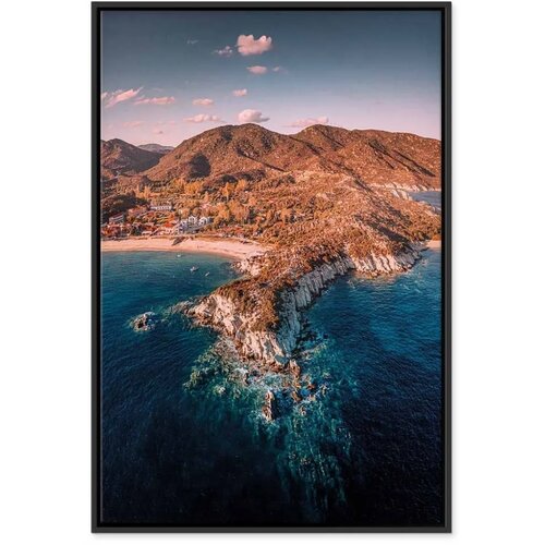  Slika - Cliff in Kalamitsi (1 Part) Vertical 40x60 U crnom drvenom okviru Cijene
