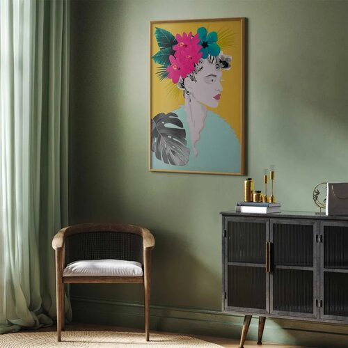  Plakat - Flowers in the Hair 29.7x42 Zlatni okvir Slike