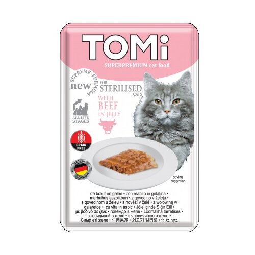 Tomi cat Sterilised sos za mačke - Govedina 85g Slike