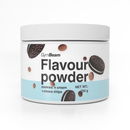 GymBeam Flavour 250 g cookies & cream s čoko čipsom Cijene