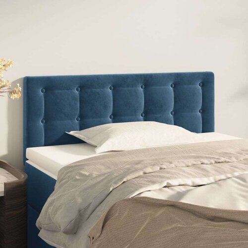  Posteljno vzglavje temno modro 100x5x78/88 cm žamet, (20953514) Slike