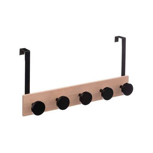 5five FIVE VJEŠALICA ZA VRATA S 5 KUKICA 50X11,5X24CM MDF METAL CRNA Cene