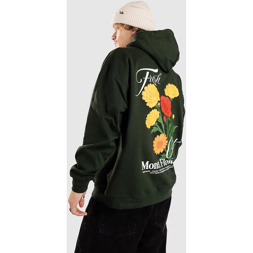 Monet Skateboards Floral Type Wrap Pulover s kapuco forest green Slike