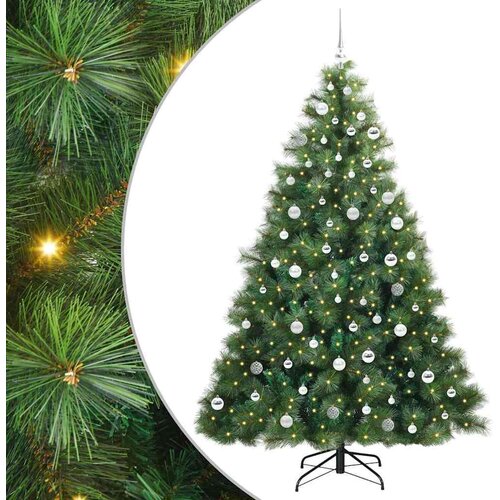 VidaXL Umjetno božićno drvce s stalakom Zelena 210 cm PE i PVC Slike