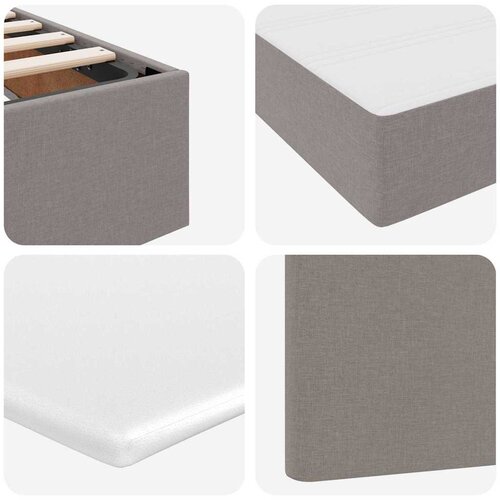  Krevet s od storage s uzglavljem Sivosmeđa 180 x 200 cm Tkanina Slike