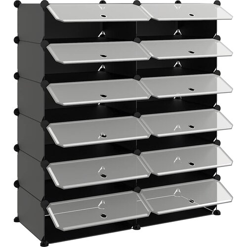  Stalak za cipele crni 94,5 x 36,5 x 106 cm PP Slike