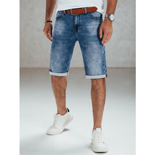 DStreet Spodenki męskie jeansowe niebieskie z paskiem Cene