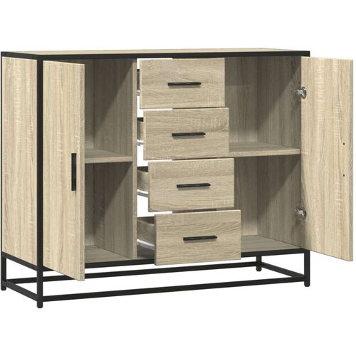 VidaXL Komoda sonoma hrast 92x35x76 cm izrađeno drvo Slike