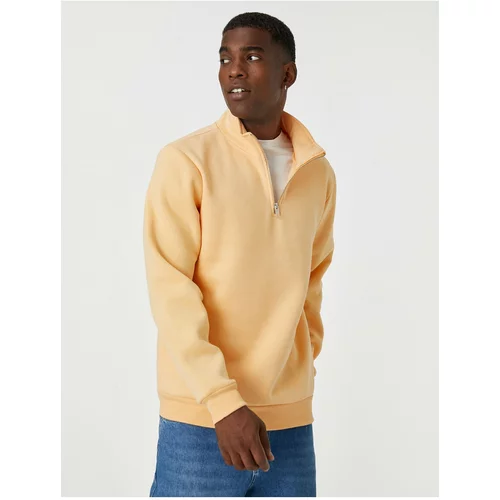 Koton Zippered Sweatshirt High Neck