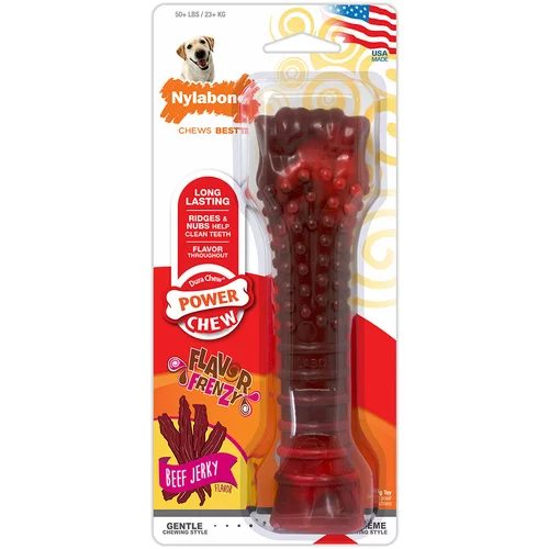 Nylabone Dura Chew Beef Jerky igračka za žvakanje - Large: oko D 20 x Š 5,5 x V 3 cm