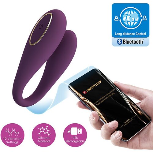  Ljubičasti vibrator za parove august Cene