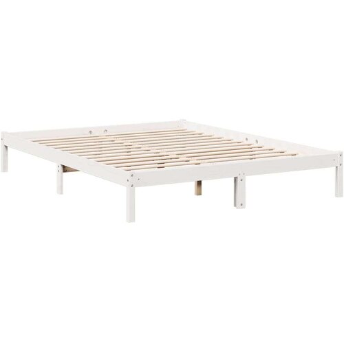 VidaXL Dugi okvir kreveta bez madraca bijeli 160 x 210 cm od borovine Slike