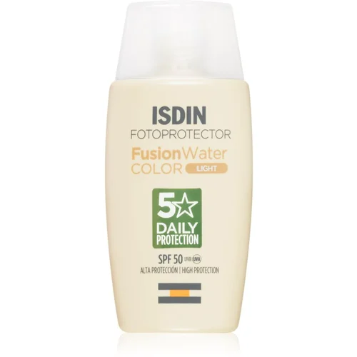 ISDIN Fusion Water fluid za sončenje za obraz SPF 50 odtenek light 50 ml