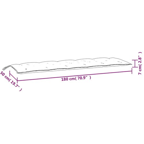  Jastuci za vrtnu klupu 2 kom bež 180x50x7 cm tkanine Oxford Slike