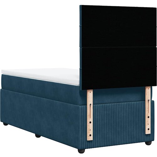 Box spring krevet s madracem plavi 90x190 cm bar&amp;scaron;unasti Slike