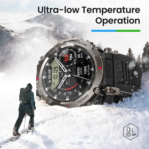 Amazfit pametni sat, 1.39&amp;quot; amoled, vodootporan 10ATM, bt, wifi, gps amazfit t-rex ultra, crni Slike