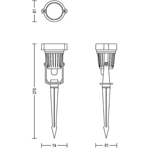 Philips SET od 3 spoljnih LED reflektora CAPER LED/1,5W/24/230V IP44 Slike