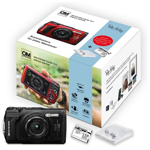 OM SYSTEM TG-7 Special Edition crni fotoaparat, uključuje drugu bateriju LI-92B + krpicu PH Slike