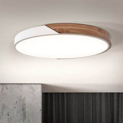  Brilagi - LED prigu&amp;scaron;iva svetiljka PILANA LED/60W/230V hrast/bela prečnik 60 cm + daljinski upravljač Slike