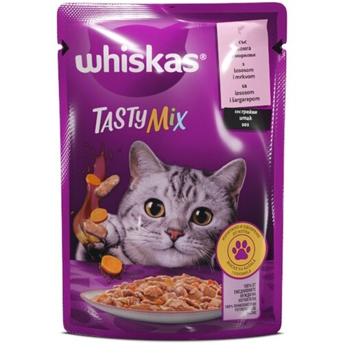 Whiskas Hrana za mačke Tasty Mix jagnjetina ćuretina u sosu 85g x 28 komada Cene